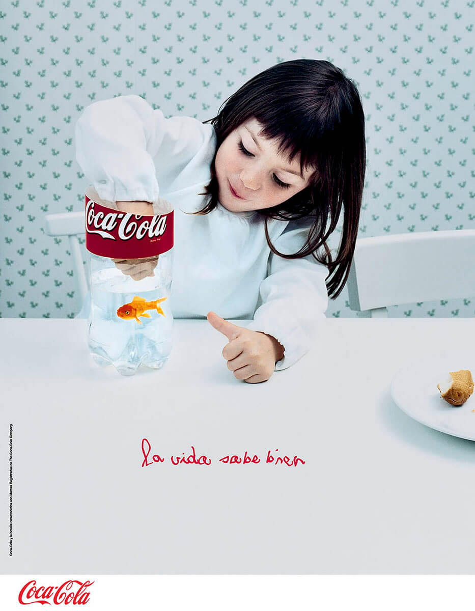 Fotografía publicitaria con niños Coca-cola